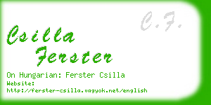 csilla ferster business card